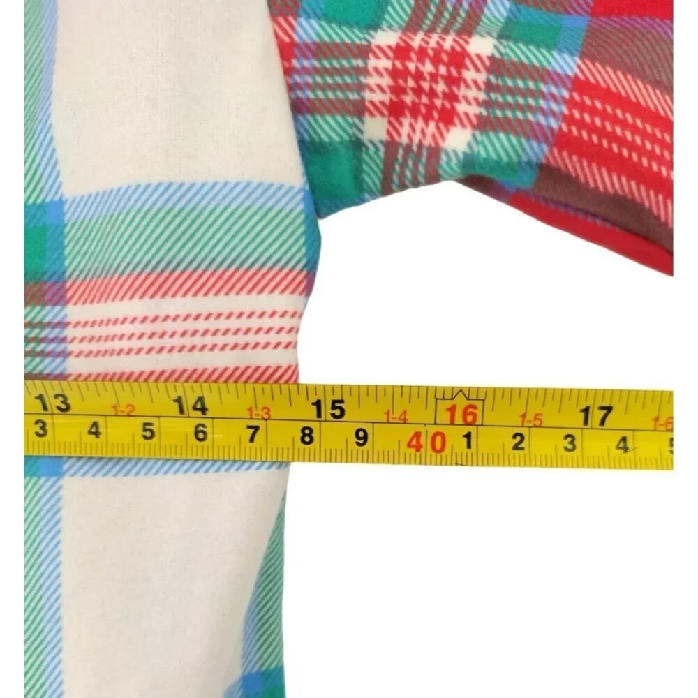 Art Class unisex Plaid Pyjama Set, Flame Resistant, Red & Green Size M (8), NWT
